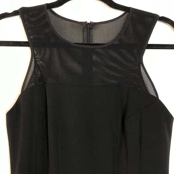 Jay Godfrey Black Mesh Detail Sheath Dress Size 4 - Picture 5 of 8